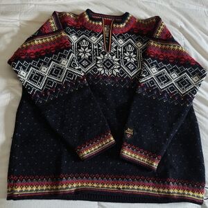 Dale of Norway Nordic Crewneck Sweater - Red, White, Black